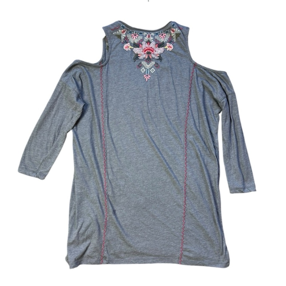 Johnny Was Nindi Cold Shoulder Embroidered Tunic size M - Picture 6 of 11